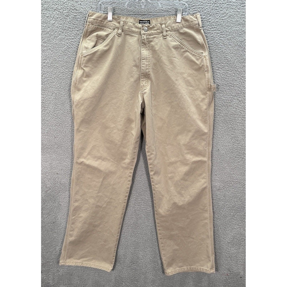 Vintage‎ Polo Ralph Lauren Pants Mens 34x32 Tan Painter Baggy Skater 1990s Y2K